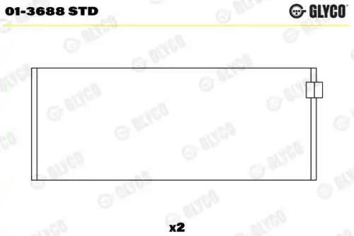 ВКЛАДЫШИ ДВИГАТЕЛЯ 01-3688 STD GLYCO