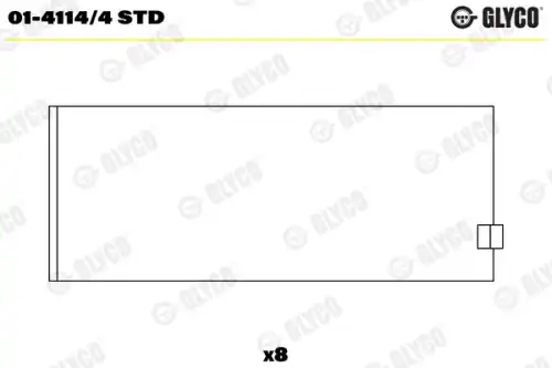 Big End Bearings 01-4114/4 STD GLYCO