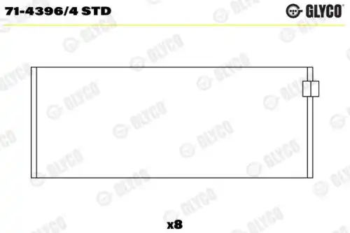 ВКЛАДЫШ ШАТУННЫЙ 71-4396/4 STD GLYCO