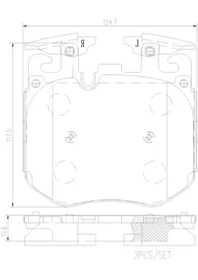 Тормозные колодки дисковые BREMBO P06106N