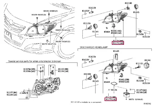 Фара TOYOTA / LEXUS 8117012D80