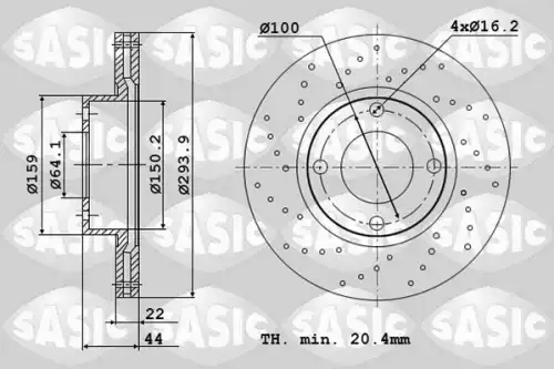 Тормозной диск SASIC 6106247