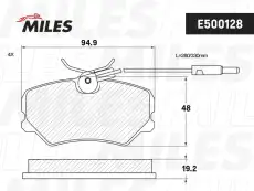 Тормозные колодки дисковые MILES E500128