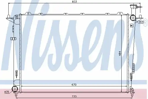 Радиатор кондиционера (конденсатор) NISSENS 66693