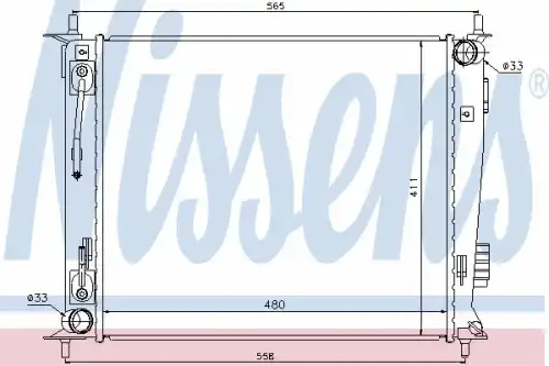 Радиатор кондиционера (конденсатор) NISSENS 66730