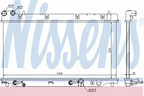 Радиатор кондиционера (конденсатор) NISSENS 68098