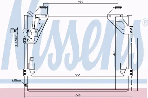 Радиатор кондиционера (конденсатор) NISSENS 940082