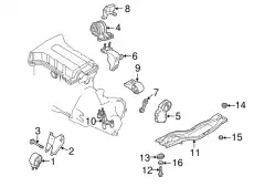 Подушка крепления двигателя KIA 0K2C039040A