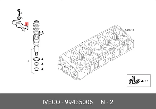 кронштейн форсунки!\Iveco EuroTrakker/Cursor 99435006