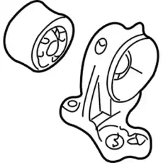 подушка ДВС левая Kia 0K52Y39070B