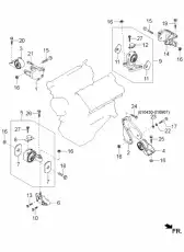подушка ДВС левая Kia 0K52Y39070B