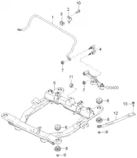 Тяга стабилизатора KIA 0K55234160B