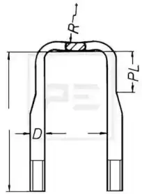Стремянка рессоры PE 145.012-00A