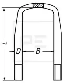 Стремянка рессоры PE 125.122-00A