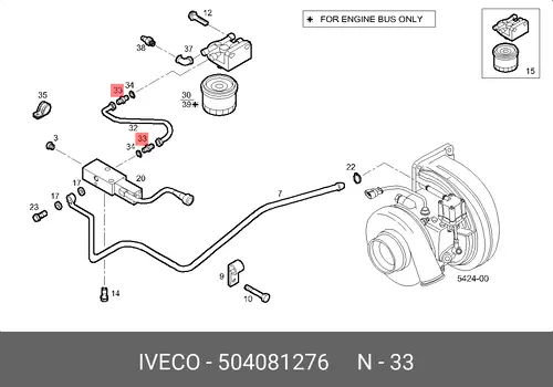 прямой пневмосистемы IVECO 504081276