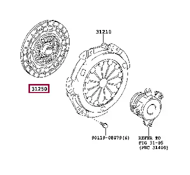 Диск сцепления TOYOTA / LEXUS 31250-52210