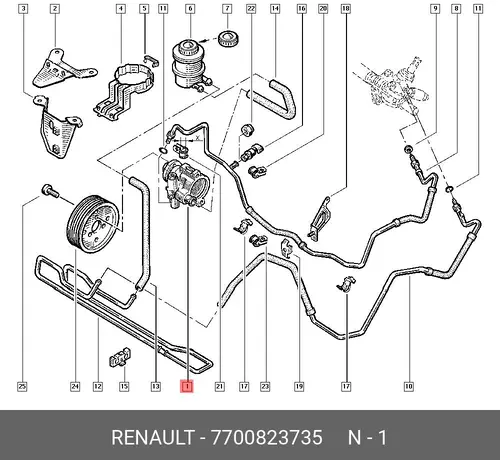 Насос гидроусилителя руля RENAULT 7700823735