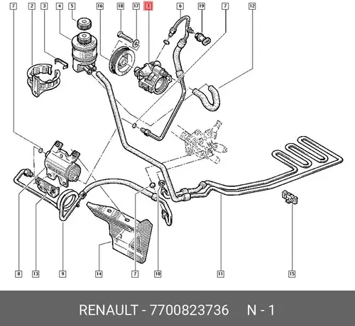 Насос гидроусилителя руля RENAULT 7700823736