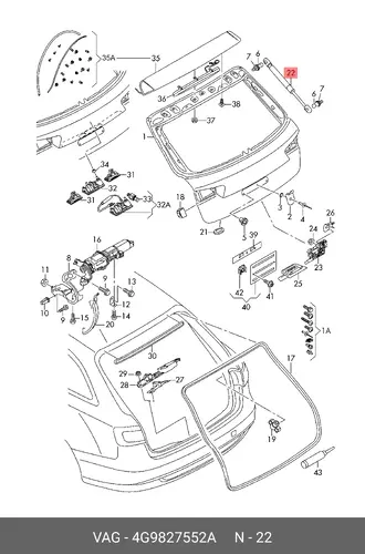 4G9827552A ГАЗОВЫЙ УП VAG