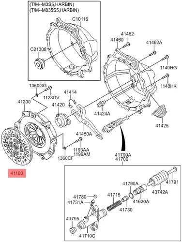Диск сцепления HYUNDAI / KIA 411005K120