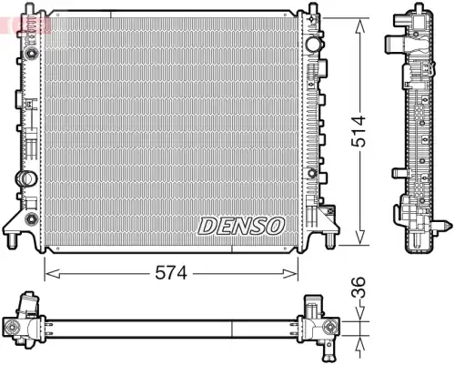 Радиатор системы охлаждения двигателя DENSO DRM99013