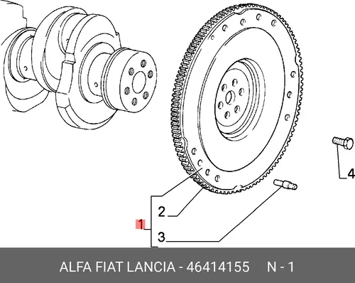 МАХОВИК ДВИГАТЕЛЯ COMPL 46414155 LANCIA