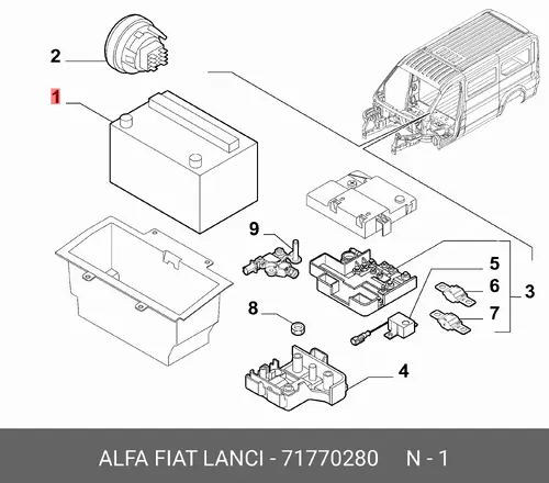 Аккумулятор ALFA ROMEO 71770280