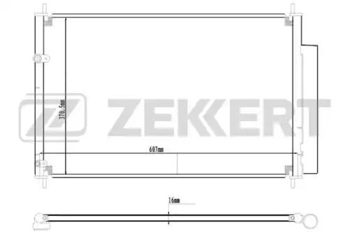 Радиатор кондиционера (конденсатор) ZEKKERT MK-3036