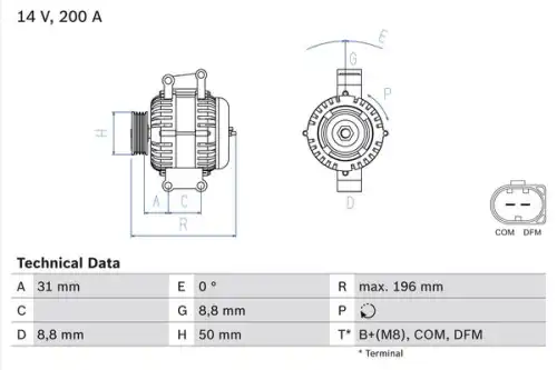 Генератор BOSCH 0 986 047 490