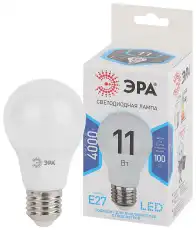 Б0029821 LED A60-11W-840-E27 ЭРА (диод, груша, 11Вт, нейтр, E27) (10/100/2000), шт