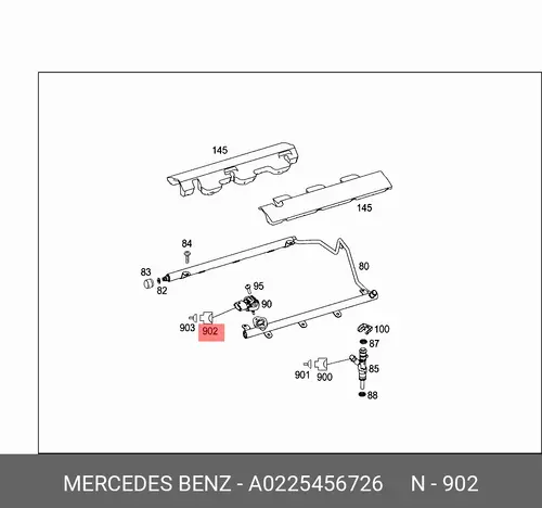 распылитель форсунки MB 022 545 67 26