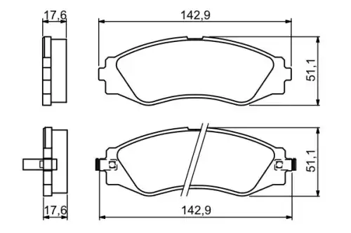 Тормозные колодки дисковые передняя ось BOSCH 0 986 494 173