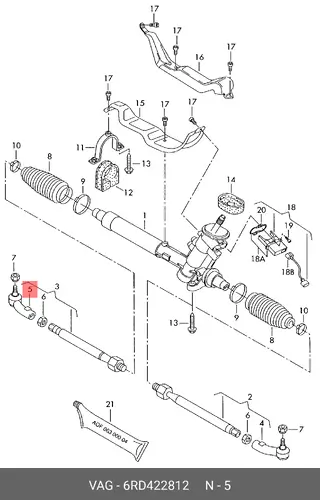 Рулевой наконечник VAG 6RD422812