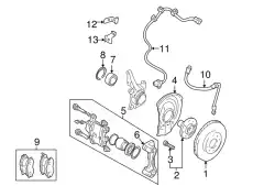Тормозные колодки дисковые MITSUBISHI MR493985