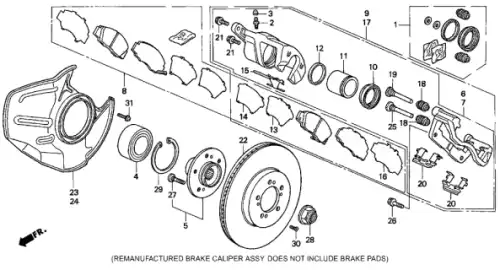 Тормозные колодки дисковые HONDA 45022SM5525