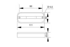 side marker lamp led !LED 12/24V 0.5M 098 221 940 MONARK