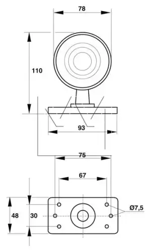 marker lamp !12/24V SHORT 098 241 065 MONARK