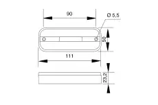 side marker lamp led !LED 12/24V 10M 098 221 944 MONARK