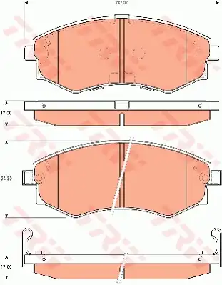 Тормозные колодки дисковые TRW GDB7521