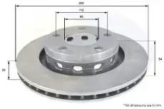 Тормозной диск COMLINE ADC1488V вентилируемый , задняя ось