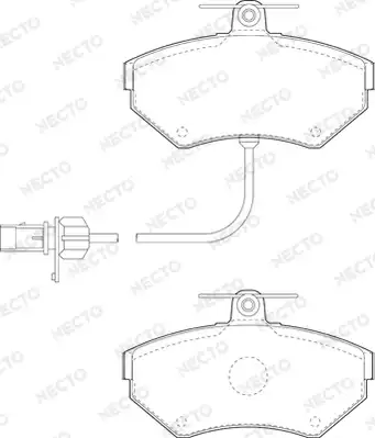 колодки дисковые торм. перед. Audi FD6902A NECTO