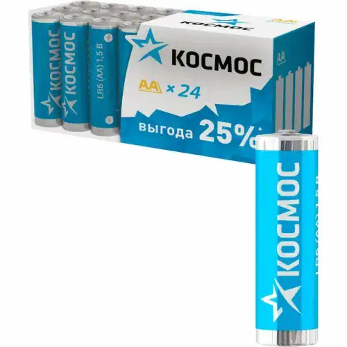 КОСМОС Элемент питания LR6 пласт. бокс KOCLR6_24BOX 278065