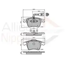 колодки дисковые торм. перед. VW ADB11311 COMLINE