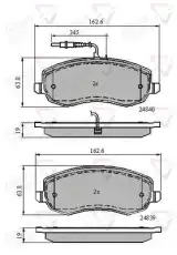 колодки дисковые торм. перед. Peug ADB11678 COMLINE