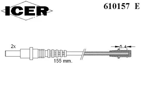 Датчик тормозных колодок ICER 610157 E
