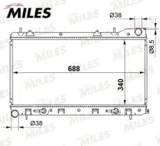 Радиатор системы охлаждения двигателя MILES ACRB316