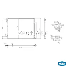 Радиатор кондиционера (конденсатор) KRAUF KRC1178RR