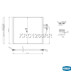 Радиатор кондиционера (конденсатор) KRAUF KRC1268RR