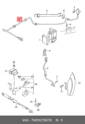 Датчик ABS VAG 7M3 927 807 B