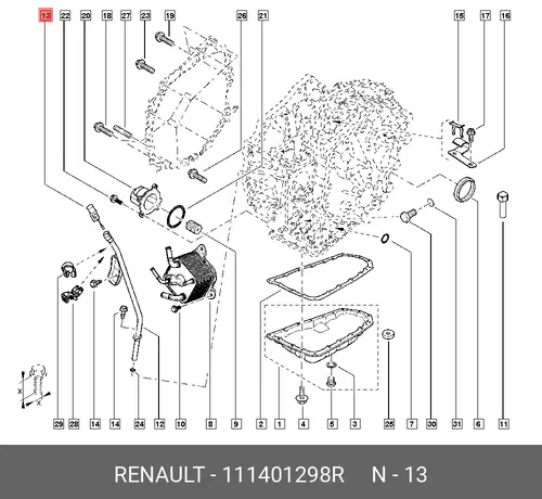 Масляный щуп RENAULT 111401298R